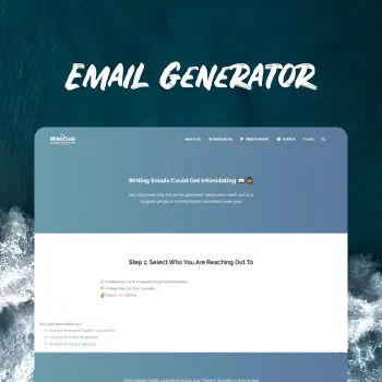 Therapist or Support Group Email Generator | AI-Powered Mental Health Outreach Tool | Image